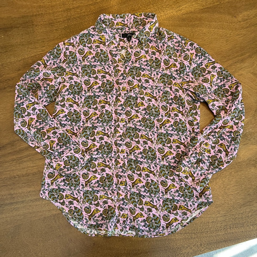 Vintage J. Crew Women's Button Down Shirt